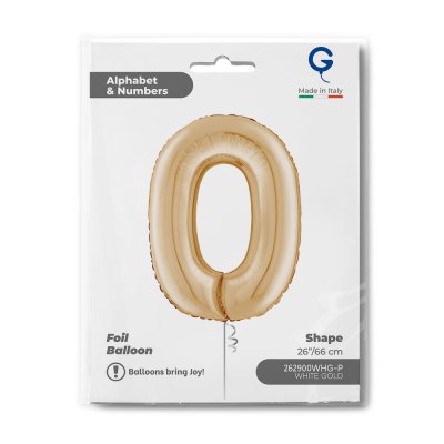 Half Light Gold 0 (66cm,26") Inflatable Foil Balloon - 262900whg-p-b.jpg
