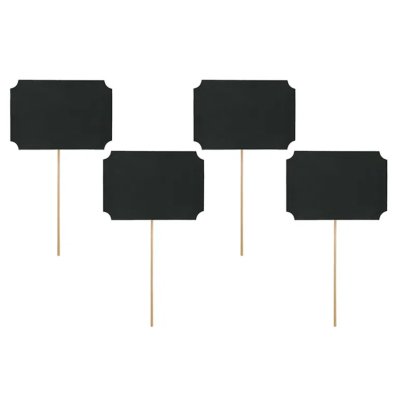 Black signs 11x8cm, 4 pcs