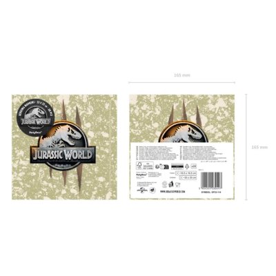 Paper napkins "Jurassic World" 33x33cm, 20 pcs - Screenshot 2026-06-29 at 14-21-17 Napkins Jurassic World 33x33 cm mix (1 pkt _ 20 pc.) - Designer decorations and ideas for every party! - PartyDeco.png