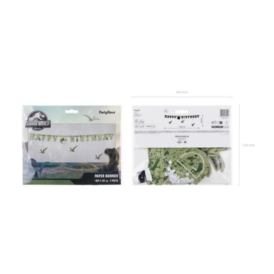 Hanging banner "Happy Birthday" Jurassic World, 45x165cm - Screenshot 2026-06-29 at 14-41-50 Banner Happy Birthday Jurassic World 45x165 cm mix - Designer decorations and ideas for every party! - PartyDeco.png