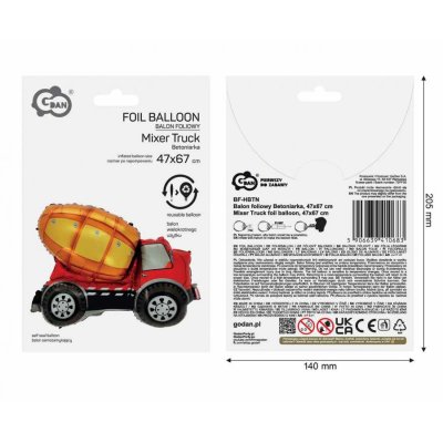 Truck with mixer 67x47cm - foil balloon - 98213.jpg