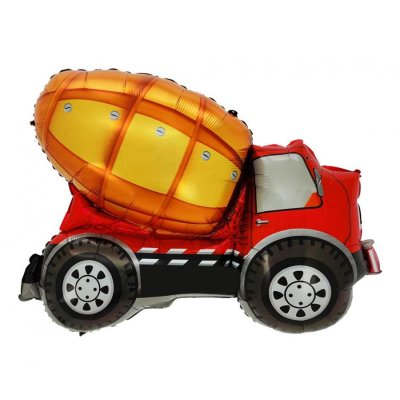 Truck with mixer 67x47cm - foil balloon