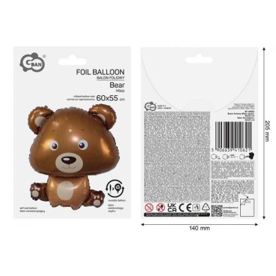 Teddy bear 60x55cm - foil balloon - 105142.jpg