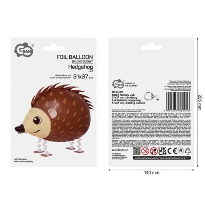 Walking hedgehog 51x37cm - foil balloon - 97305.jpg