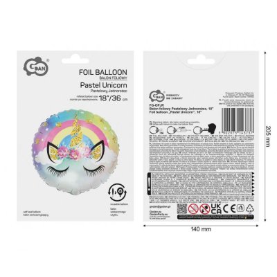 Circle "Unicorn" 36cm/18" foil balloons - 103038.jpg