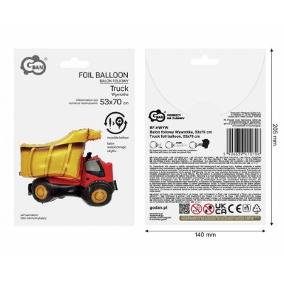 Truck 53x70cm - foil balloon - 98292.jpg