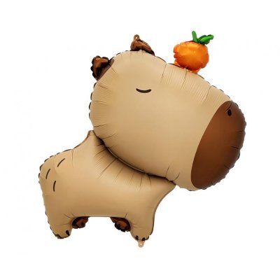 Capybara with an orange 47x64cm - foil balloon