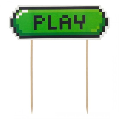 "Play" cake topper, 13cm