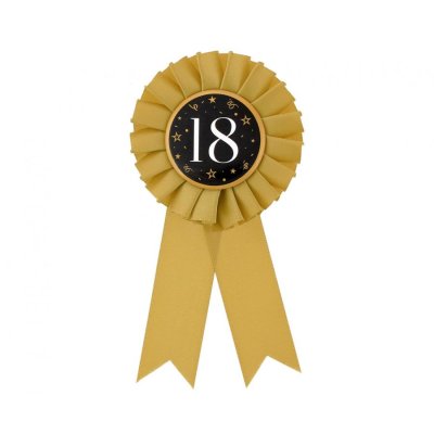 Gold "18" birthday brooch