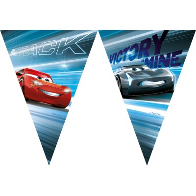 Eco flag garland "Cars" (9 flags)
