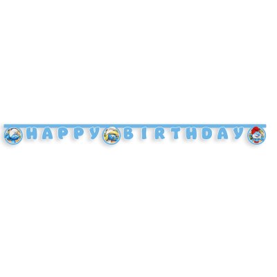"Happy Birthday" hanging banner ECO Mule, 2m