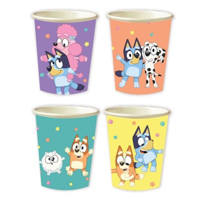 Paper cups Bluey "Hooray!" 270 ml, 8 pcs