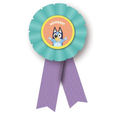 Bluey "Hooray!" Award Badge with Ribbon