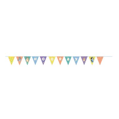 Bluey "Hooray" Paper Flag Banner 6 ft