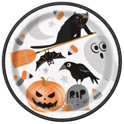Paper plates EKO "Halloween" 22cm, 8 pcs