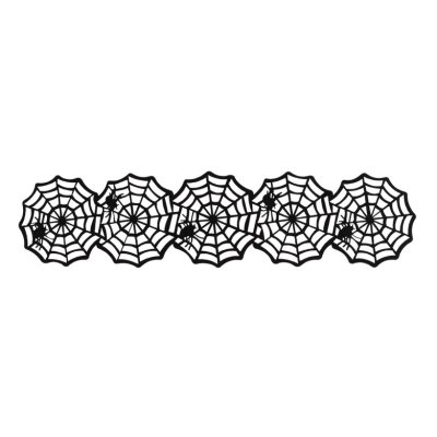 Cutout Felt Spider Web Table Runner