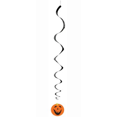 Pumpkin Hanging Swirl Decorations  66cm, 3pcs