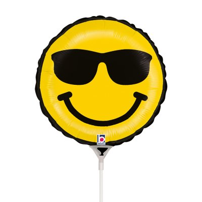MINI Circle "Emoji" double-sided 9"/22cm foil balloon - 22536-r09-smiley-dude-view1-b.jpg