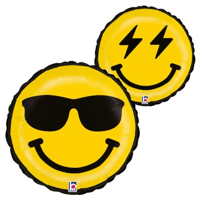 MINI Circle "Emoji" double-sided 9"/22cm foil balloon