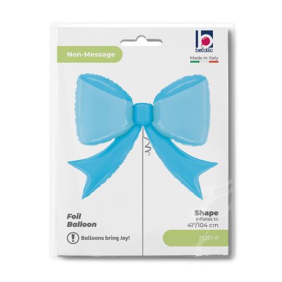 Bow blue 41"/104cm foil balloon - 25777-p-b.jpg