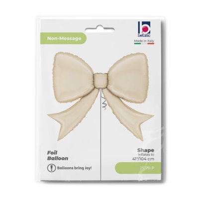 Bow Cream 41"/104cm Foil Balloon - 25779-p-b.jpg