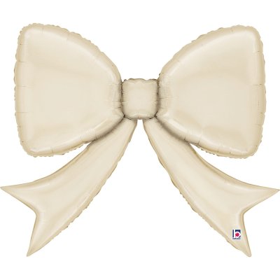 Bow Cream 41"/104cm Foil Balloon