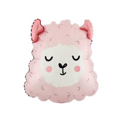 Pink alpaca - head 36x41cm - foil balloon