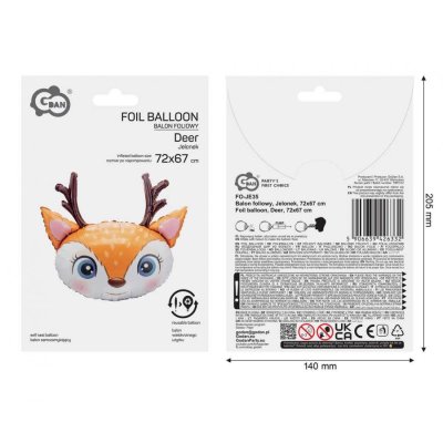 Deer head 72x67cm - foil balloon - 104251.jpg