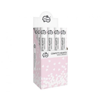 Confetti canon - heart white, 40cm - 105960.jpg