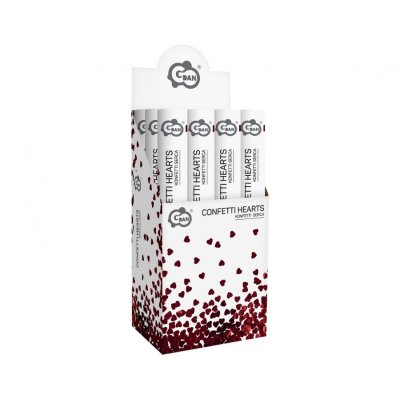 Confetti canon - heart red metallic, 40cm - 105954.jpg
