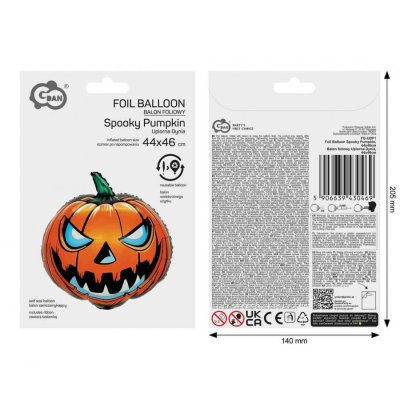 Spooky Pumpkin 44x46cm - foil balloon - 105581.jpg