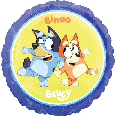 Circle "Bluey and Bingo" 45cm foil balloon