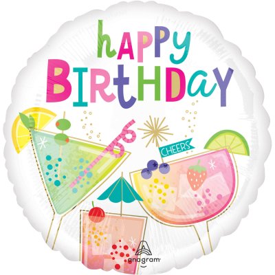 Circle - HB Cocktails 45cm foil balloon