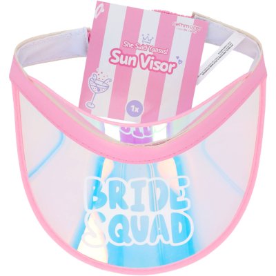 "Bride squad" pink sun visor cap, 1 pc - 8714572214339_5.jpg