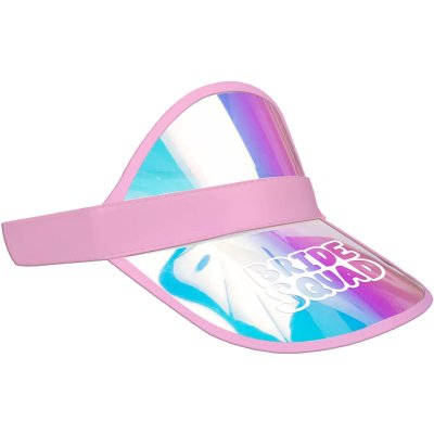 "Bride squad" pink sun visor cap, 1 pc