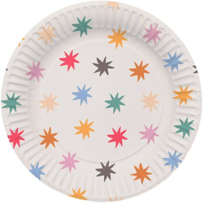 Paper plates FSC "Colored stars" 23cm, 8 pcs