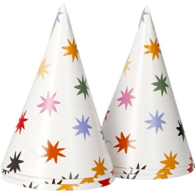 Paper hats "Colored stars", 6 pcs