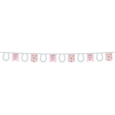 Hanging banner "HB Horse Party" colored, 6m