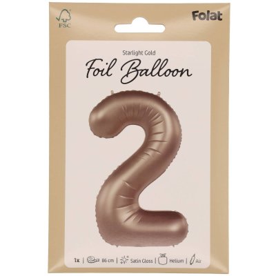 Number "2" satin gold 86cm foil balloon - 8714572104623_5.jpg