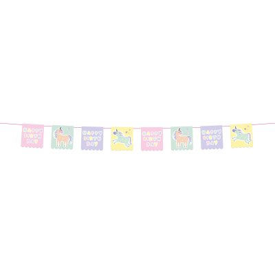 Hanging banner "Unicorns and rainbows HB", 6m