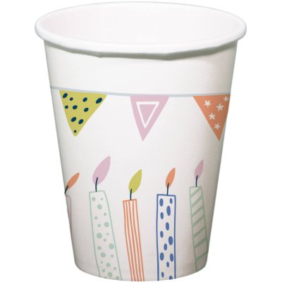FSC paper cups with candles 250 ml, 10 pcs