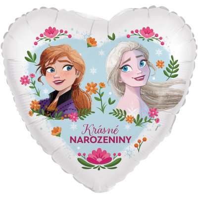 Heart Frozen "Krásné narozeniny" 45cm foil balloon