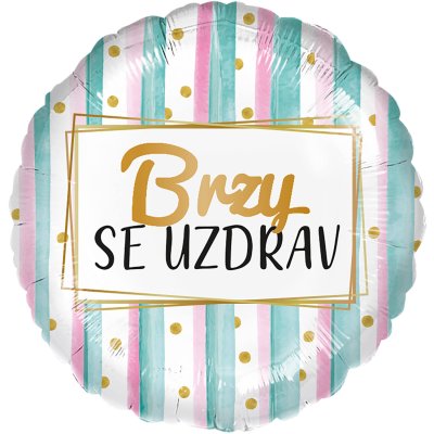 Circle "Brzy se uzdrav" 45cm foil balloon