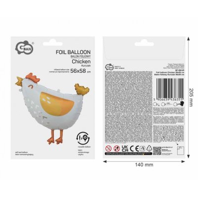 Hen 56x58cm foil balloon - 105924.jpg