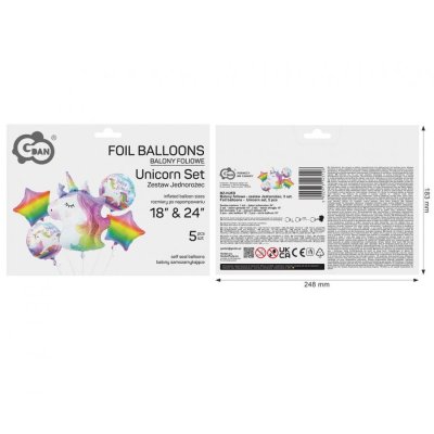 Bouquet - Unicorn - foil balloons 5pcs - 97758.jpg