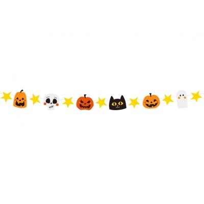 Paper garland Halloween, 250 cm