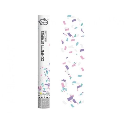 Confetti cannon - colored mix ribbons, 40cm