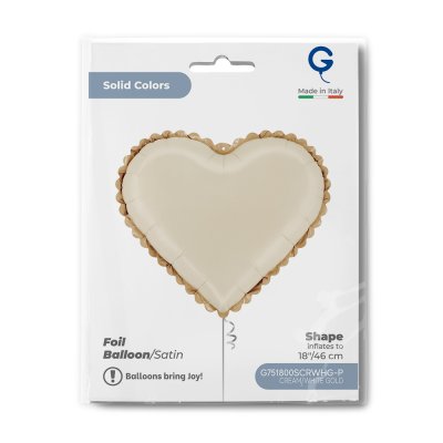 Heart with Lace Pastel Cream Satin 18"/46cm Foil Balloon - g751800scrwhg-p-b.jpg