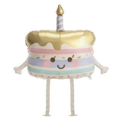 Walking cake 67x57cm foil balloon