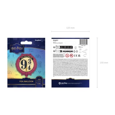 Round "Platform 9 3/4" 35cm Foil balloon - Screenshot 2026-10-14 at 13-17-58 Foil balloon Harry Potter Platform 9 3_4 35 cm burgundy-beige - Designer decorations and ideas for every party! - PartyDeco.png